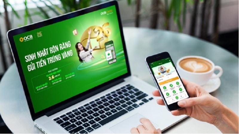 NI tớKhách hàng có cơ hội trúng 2,6 lượng vàng khi gửi tiết kiệm online trên ứng dụng ngân hàng OCB OMi hết 31/7/2022