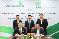 Vietcombank Lào ký hợp tín dụng tài trợ vốn kinh doanh với Công ty CP Lào