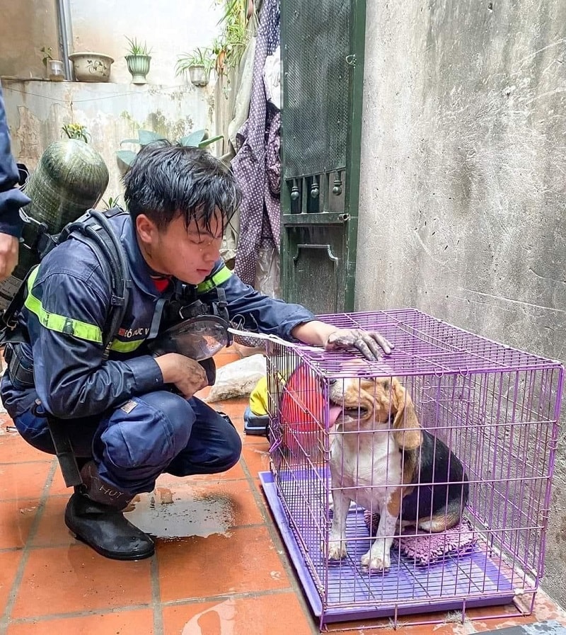 Trung úy Đức Việt trước khi lên đường làm nhiệm vụ