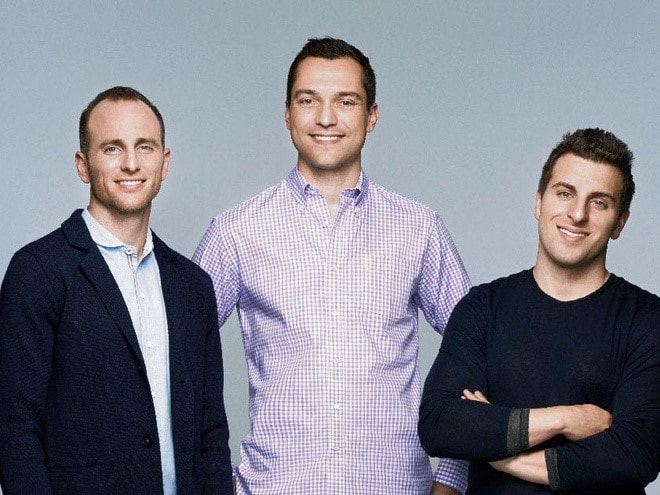 Ba nhà đồng sáng lập của Airbnb là Joe Gebbia, Nathan Blecharczyk và Brian Chesky. Ảnh: Airbnb.