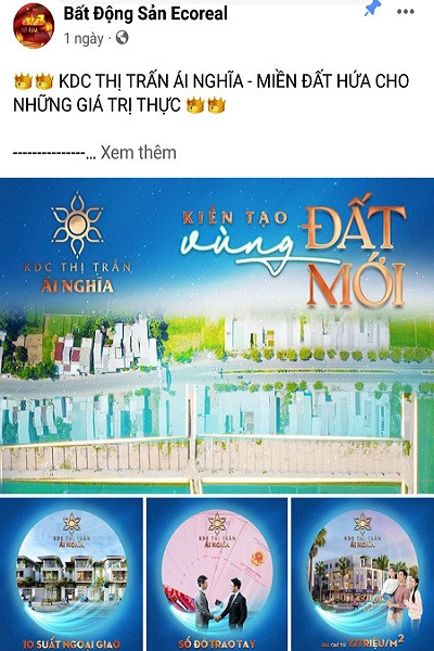 Thông tin rao bán dự án.