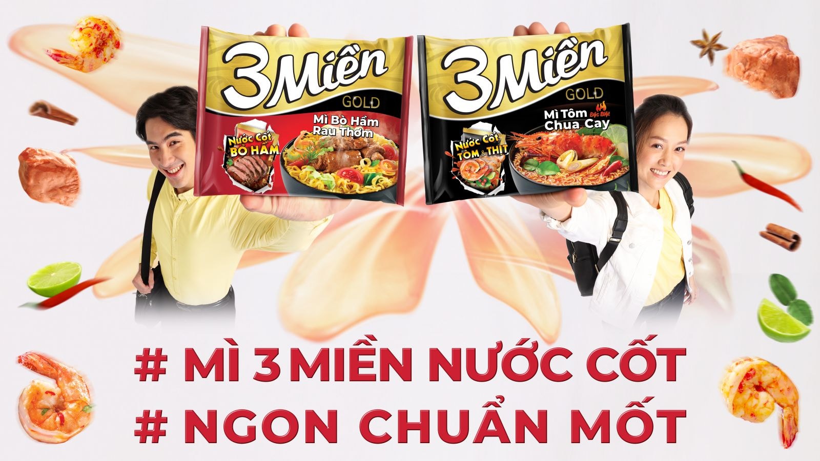 Mì 3 Miền được nhiều người tiêu dùng lựa chọn nhờ nước cốt ngon, đậm vị.