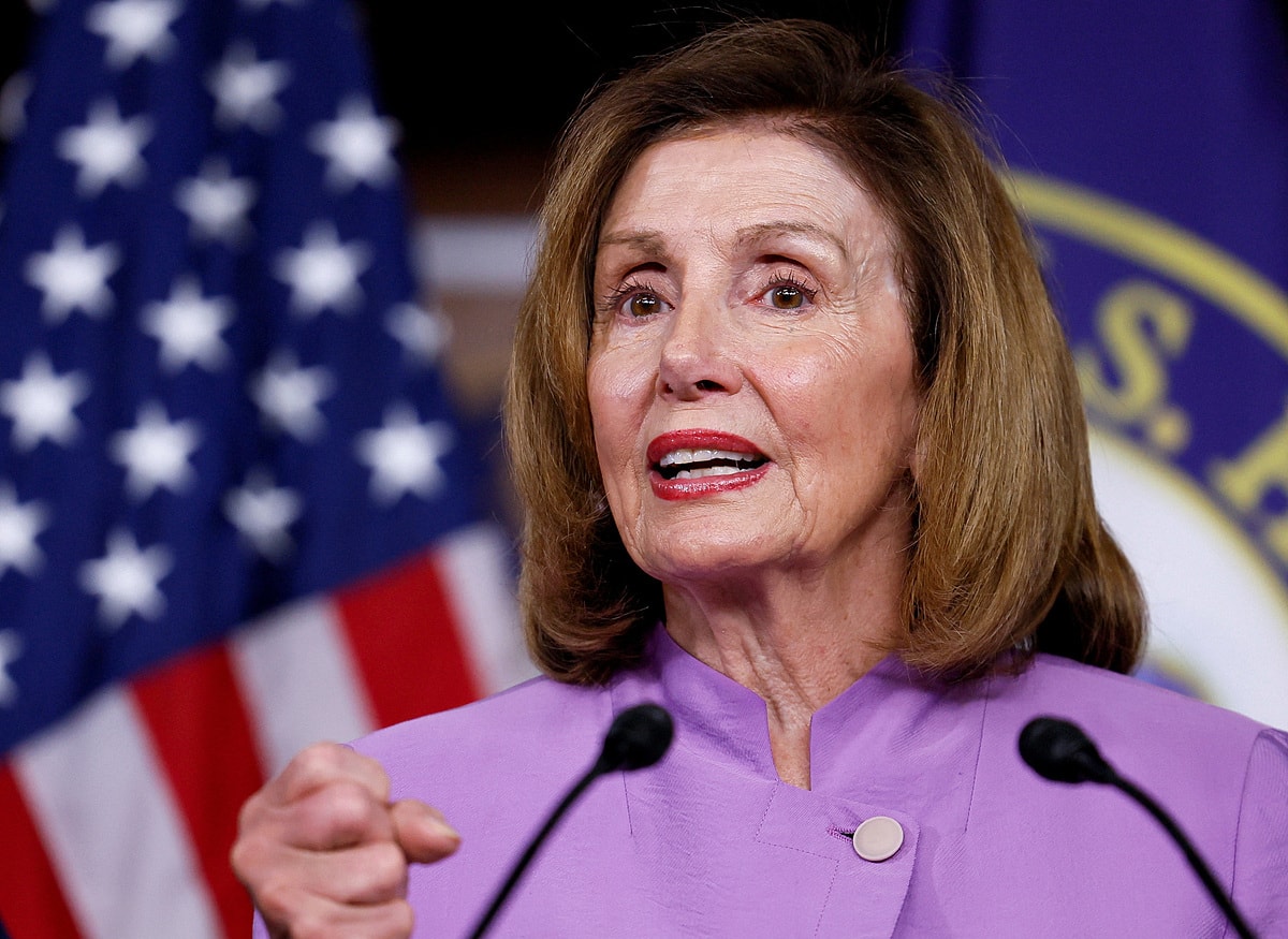 Chủ tịch Hạ viện Mỹ Nancy Pelosi tại cuộc họp báo ở quốc hội hôm 10/8