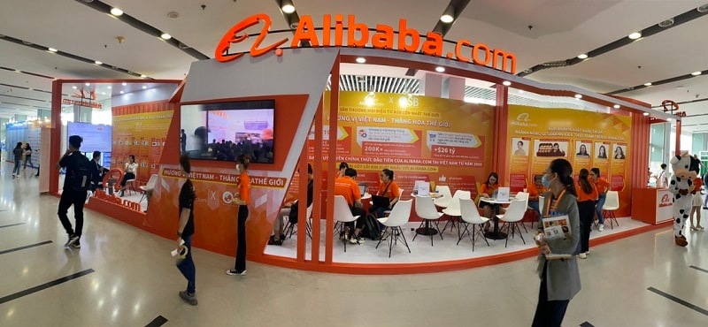 Gian hàng của Alibaba.com Việt Nam tại triển lãm