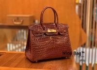 Túi Hermes Birkin 30 Red Alligator Crocodile Skin