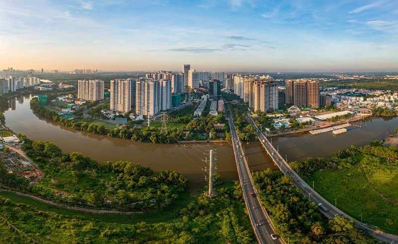 Kỳ vọng Nhà Bè trở thành thành phố vệ tinh đã thúc đẩy làn sóng đầu tư bất động sản dịch chuyển về khu Nam Sài Gòn. Ảnh: Quỳnh Trần