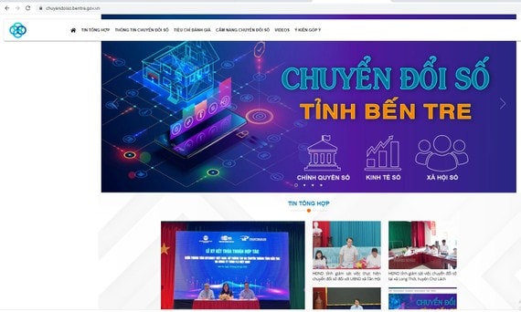 Sở TT-TT tỉnh Bến Tre vừa khai trương và đưa vào hoạt động Cổng Thông tin điện tử chuyển đổi số của tỉnh tại địa chỉ: https://chuyendoiso.bentre.gov.vn. 