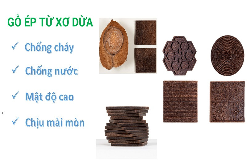 Gỗ ép xơ dừa của Châu Âu được sử dụng rộng rãi