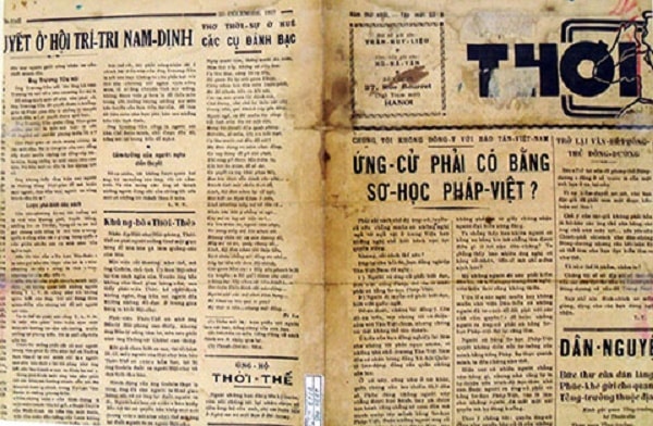 Tuần báo Thời Thế, số 8, ra ngày 25-12-1937, Xứ ủy Bắc kỳ xuất bản tại Hà Nộip/thời kỳ đồng chí Hoàng Quốc Việt cùng đồng chí Trường Chinh phụ trách. Nguồn ảnh tư liệu: Bảo tàng Lịch sử quốc gia