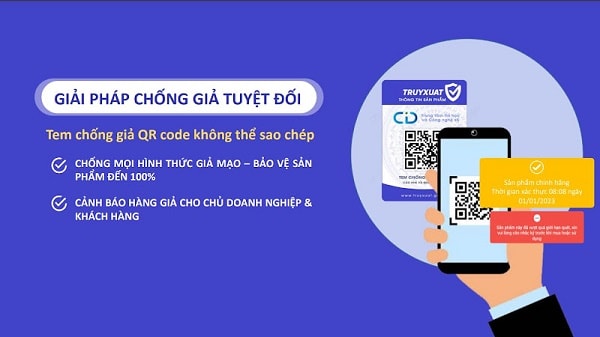 với công nghệ QRCode tĩnh, sản phẩm được giới thiệu và dẫn tới trang web nhà cung cấp sản phẩm hoặc một trang giới thiệu sản phẩm. 