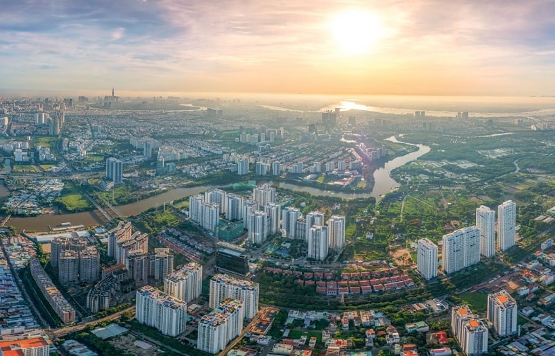 Bất động sản khu Nam TP HCM, tháng 8/2022. Ảnh: Quỳnh Trần