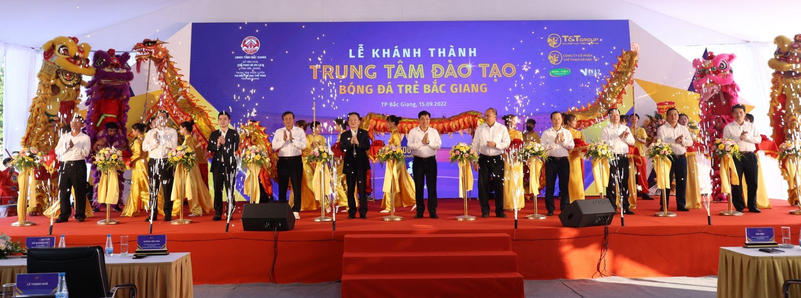 Lễ khánh thành Trung tâm Đào tạo bóng đá trẻ Bắc Giang diễn ra vào chiều 15/9 tại SVĐ tỉnh Bắc Giang.