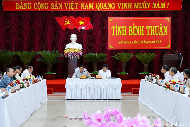 Thủ tướng Chính phủ Phạm Minh Chính: Huy động mọi nguồn lực phát triển tỉnh Bình Thuận theo hướng xanh, bền vững