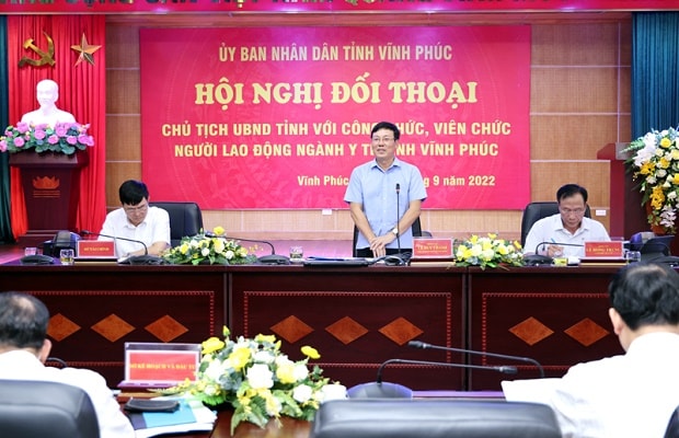 Chủ tịch UBND tỉnh Vĩnh Phúcp/Lê Duy Thành. Ảnh: Bích Phượng