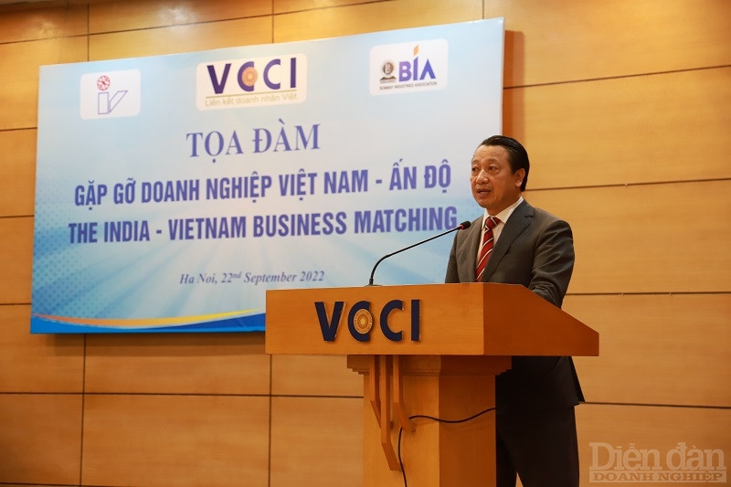 Phó Chủ tịch VCCI Nguyễn Quang Vinh phát biểu tại tọa đàm 