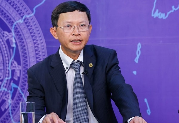 Ông Nguyễn Phúc Dương: Từ năm 2020, HDBank đã thành lập trung tâm chuyển đổi số và chú trọng tuyển dụng các nhân tài trong và ngoài nước để thúc đẩy quá trình chuyển đổi số ngân hàng triển khai nhanh nhất - Ảnh: VGP/Nhật Bắc