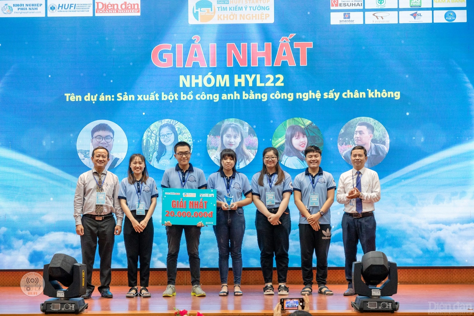 Dự án sản xuất Bột bồ công anh bằng công nghệ sấy chân không giành giải Nhất.