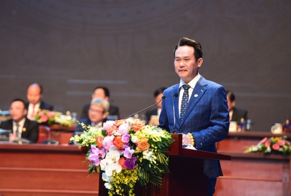 Doanh nhân Đặng Hồng Anh, Phó chủ tịch Tập đoàn TTC, Chủ tịch Hội Doanh nhân trẻ Việt Nam. Ảnh: Tường Kha