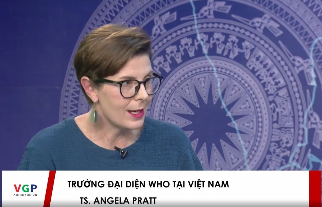 TS. Angela Pratt, Trưởng đại diện WHO tại Việt Nam cũng cho rằng, Nghị quyết 128 là dấu mốc vô cùng quan trọng của Việt Nam trong phòng chống dịch COVID-19 - ảnh chụp màn hình.