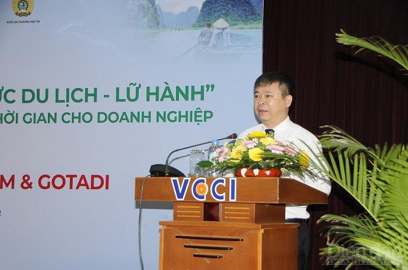 ông Trần Ngọc Liêm – Giám đốc Liên đoàn Thương mại và Công nghiệp Việt Nam chi nhánh tại TP.HCM (VCCI HCM) phát biểu tại Hội thảo - Ảnh: Đình Đại.