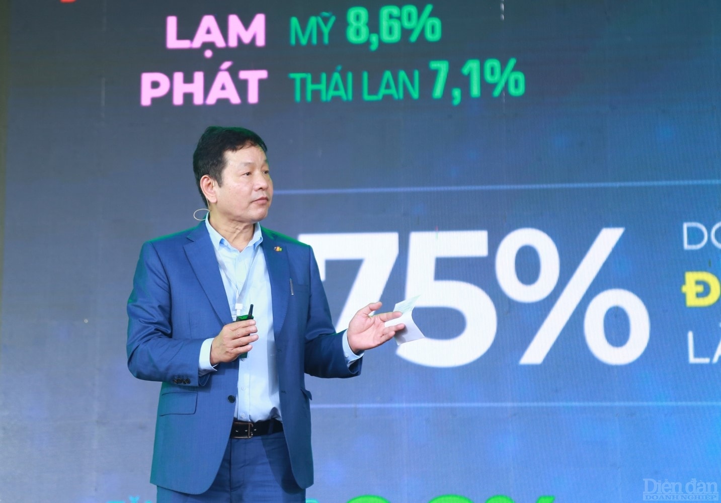Ông Trương Gia Bình - Chủ tịch Tập đoàn FPT chia sẻ tại diễn đàn