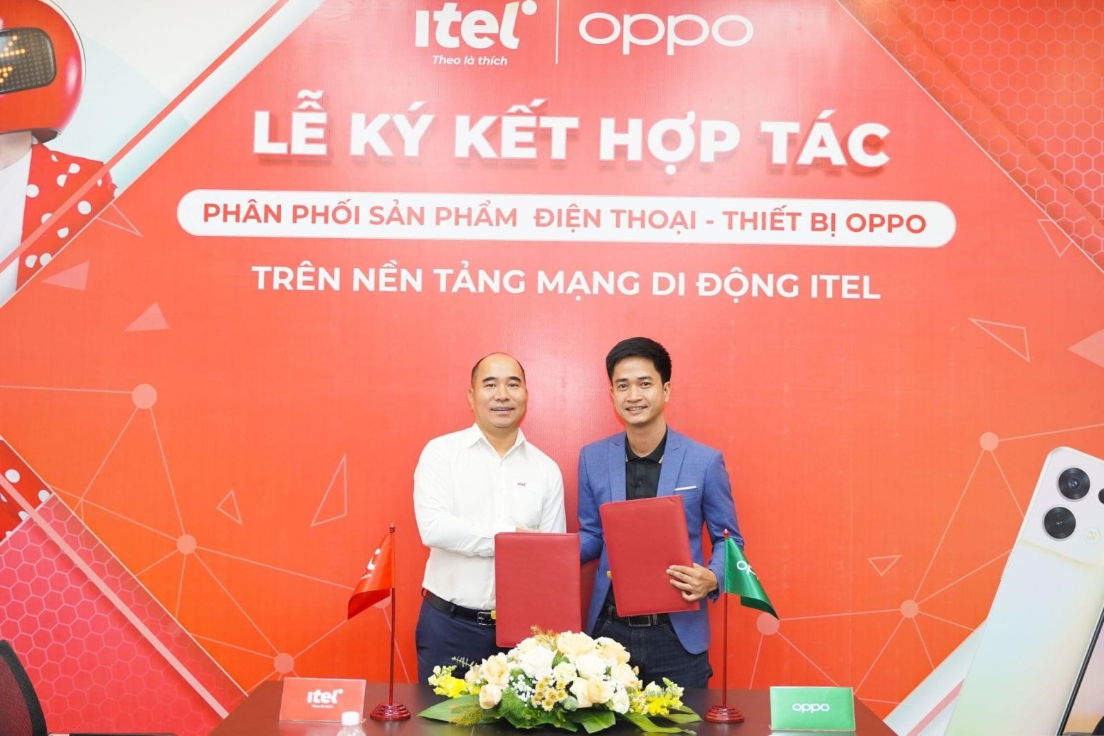 Lễ ký kết thành công giữa Mạng di động iTel và OPPO Việt Nam