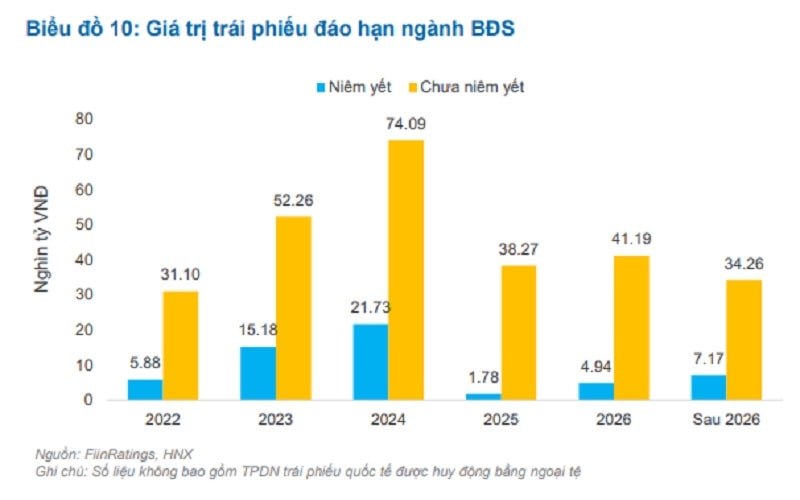 Áp lực trái phiếu đáo hạn lớn, trong đó chủ yếu là trái phiếu riêng lẻ sẽ diễn ra vào cuối năm và đến 2024