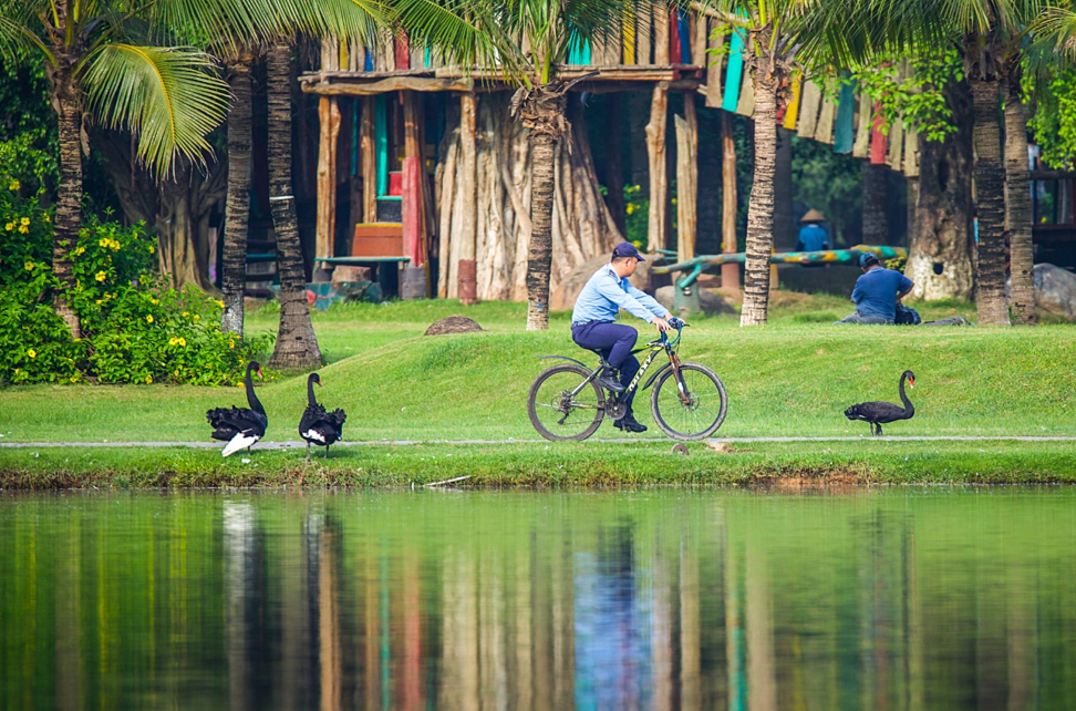 Khung cảnh bình yên tại Ecopark. Ảnh Phạm HUT