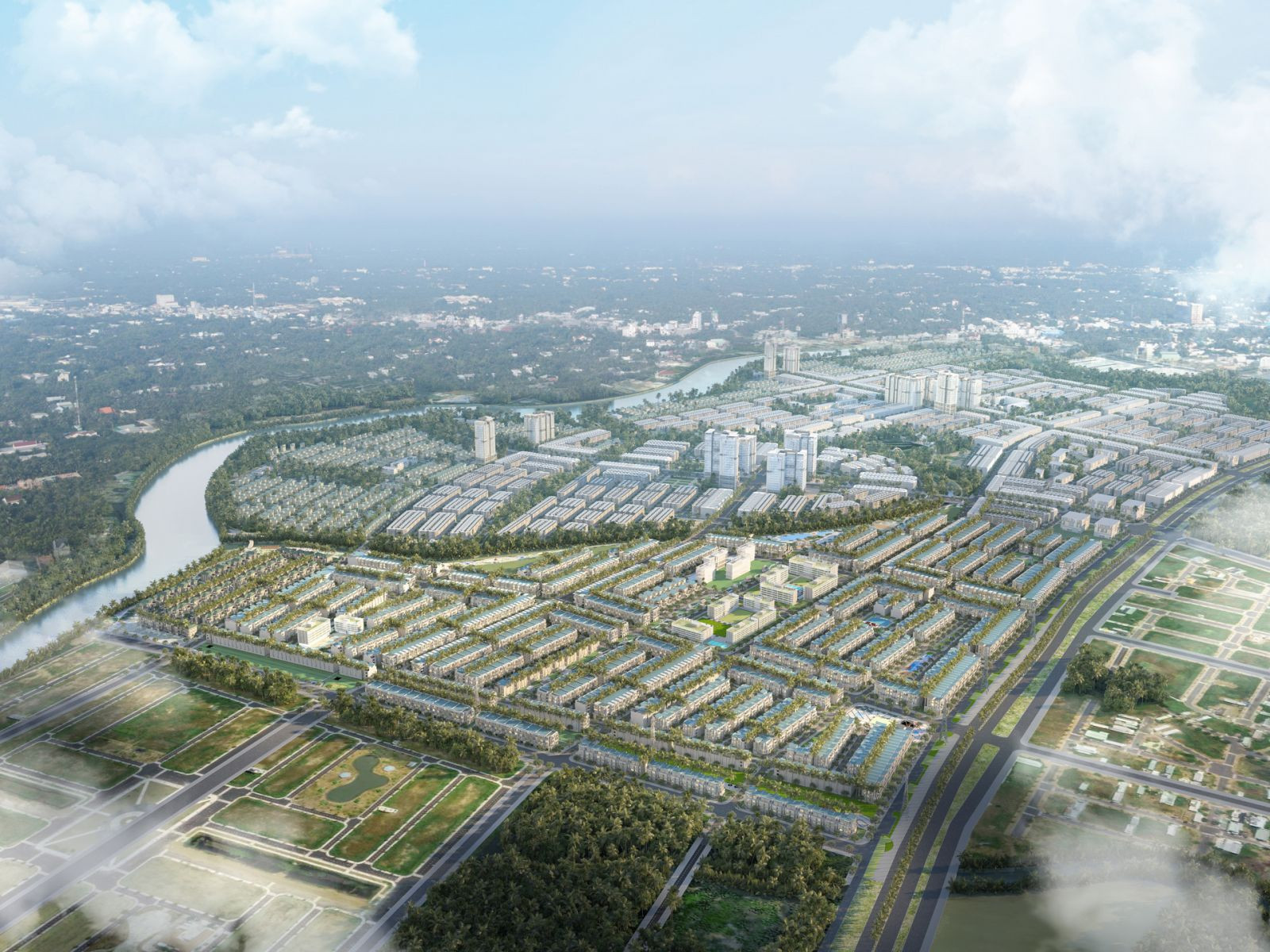 hối cảnh: Dự án T&T City Millennia tại Long An là đại đô thị với quy mô 267,3 ha.