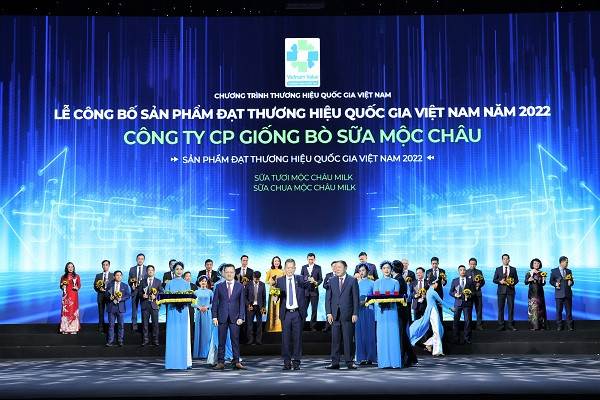 Mộc Châu Milk được vinh danh đạt Thương hiệu quốc gia năm 2022.