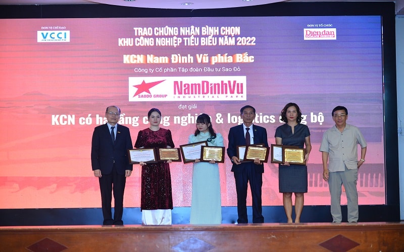 KCN Nam Đình Vũ được vinh danh là KCN tiêu biểu có hạ tầng công nghiệp và logistics đồng bộ