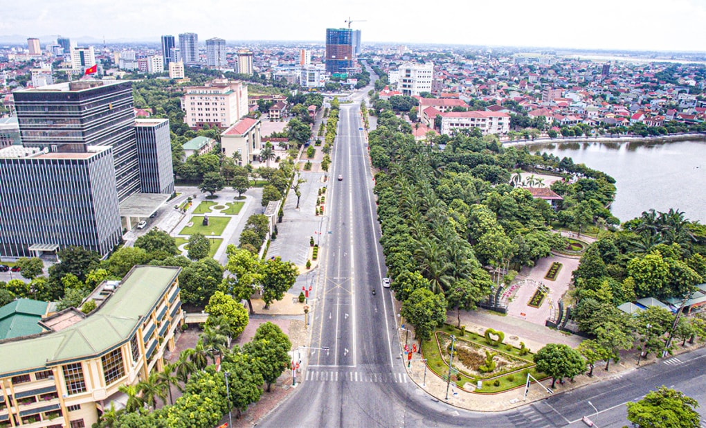 Một góc TP Vinh- nơi đang phát triển vượt bậc với những con số ấn tượng. Ảnh: Quang Vinh