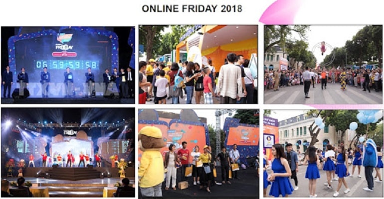 Trải qua 8 năm, chương trình Online Friday – Ngày mua sắm trực tuyến đã nhận được sự ủng hộ, tham gia của nhiều tên tuổi lớn về kinh doanh trực tuyến.