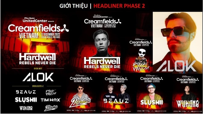 Các DJ sẽ trình diễn trong Creamfields Việt Nam