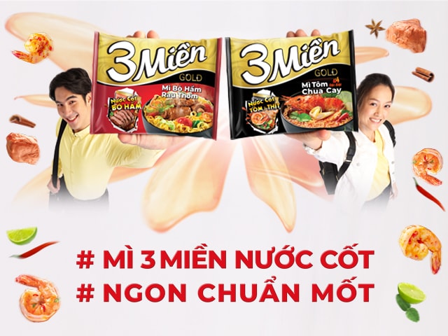 Mì 3 Miền với nước cốt đột phá được người tiêu dùng tin chọn