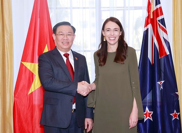 Chủ tịch Quốc hội Vương Đình Huệ đã có cuộc hội kiến với Thủ tướng New Zealand Jacinda Ardern. Ảnh: Doãn Tấn