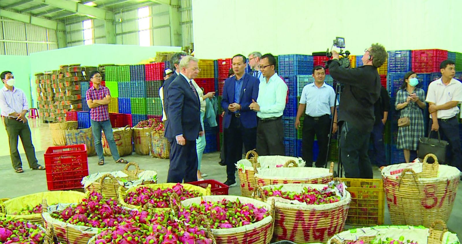   Đoàn Cao ủy phụ trách nông nghiệp của Ủy ban Châu Âu và Đại sứ EU tại Việt Nam vừa đến thăm và tham quan vùng trồng thanh long của Hợp tác xã Mỹ Tịnh An, huyện Chợ Gạo, tỉnh Tiền Giang nhằm thúc đẩy mối quan hệ thương mại về tiêu thụ nông sản.