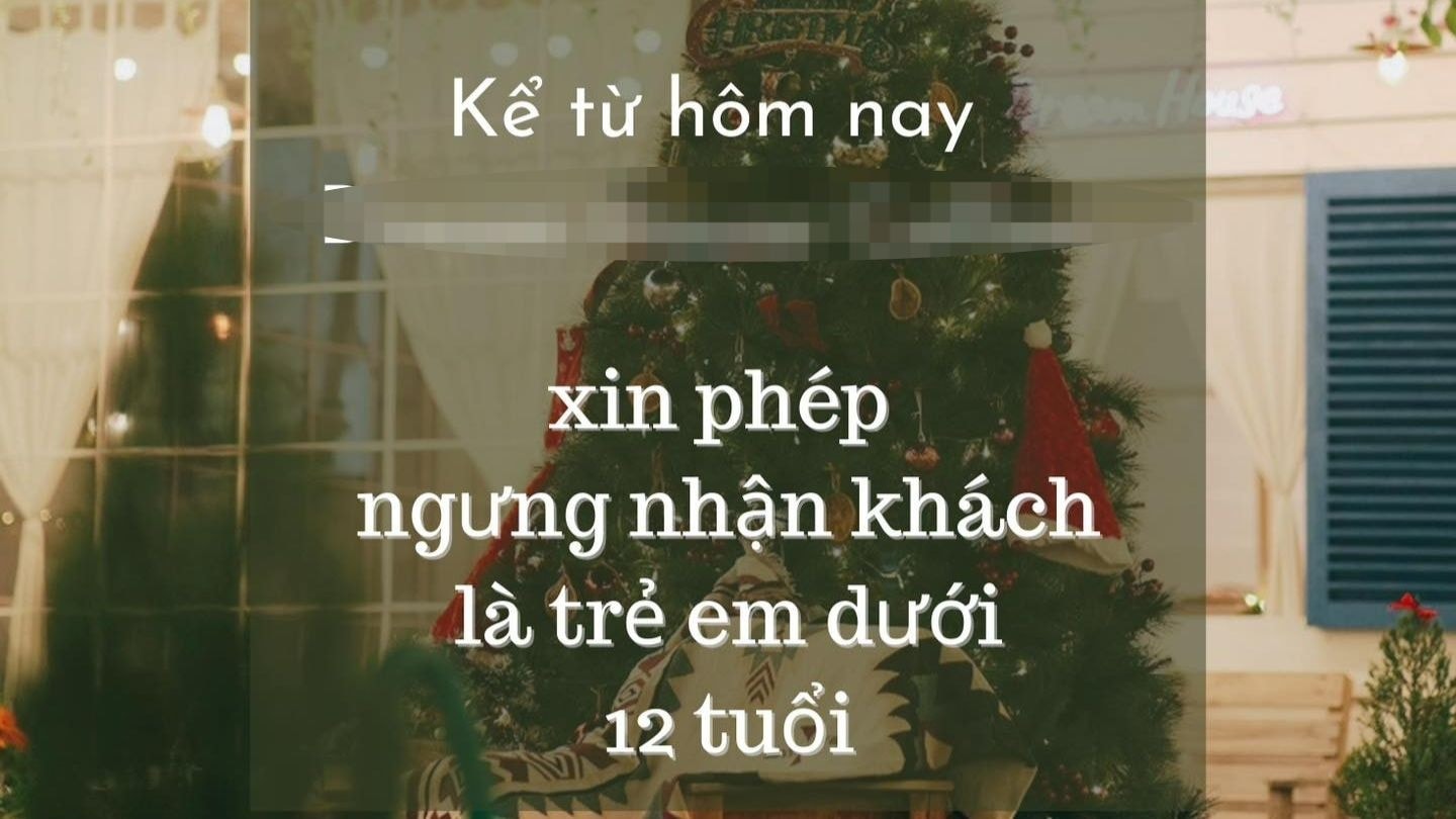 Thông báo đăng tải trên trang Facebook của quán cà phê đang gây tranh cãip/CHỤP MÀN HÌNH