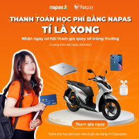 Thanh toán học phí trực tuyến qua FOXPAY bằng thẻ NAPAS