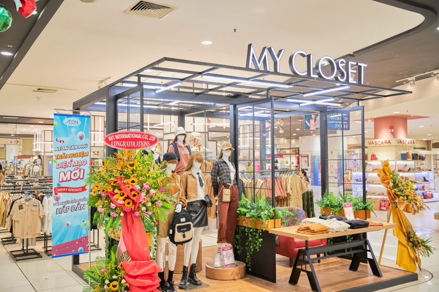 Khu vực My Closet được các nhà bán lẻ chú trọng trong cách bày trí và là một nhóm hàng mũi nhọn của AEON