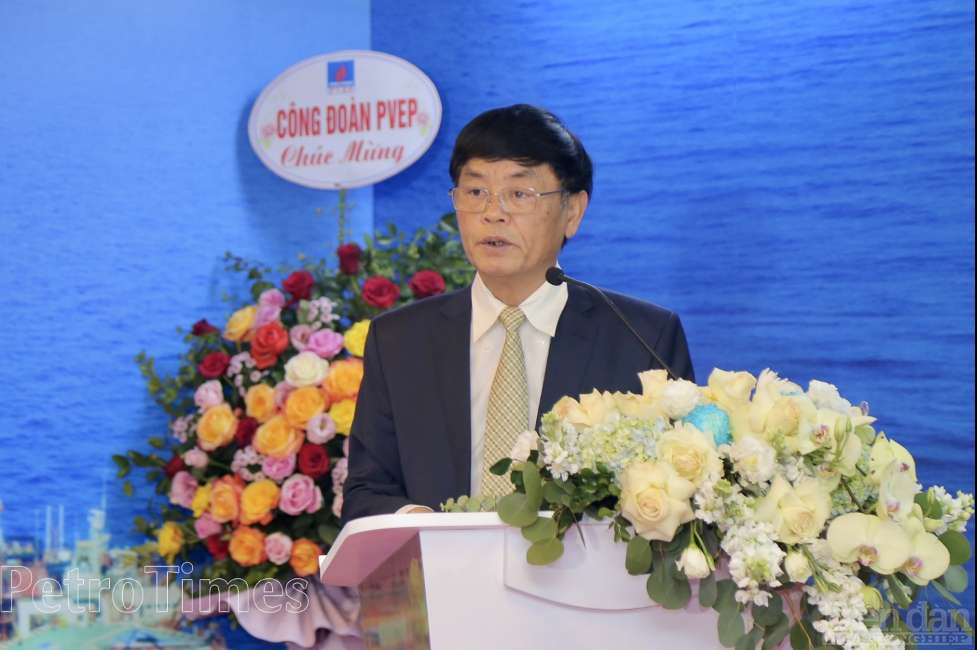 Đồng chí Trần Quốc Việt, Bí thư Đảng ủy, Chủ tịch HĐTV PVEP phát biểu tại Hội nghị