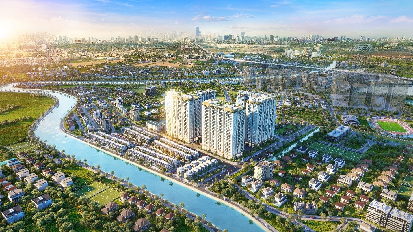 Hanoi Melody Residences nằm giữa không gian trong lành của Tây Nam Linh Đàm