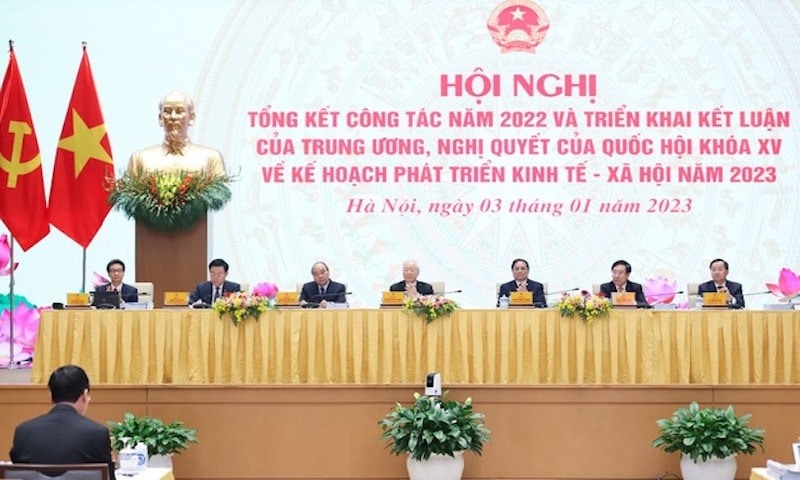 Hội nghị trực tuyến của Chính phủ với địa phương tổng kết công tác năm 2022 và triển khai Kết luận của Trung ương, Nghị quyết của Quốc hội khoá XV về Kế hoạch phát triển kinh tế-xã hội năm 2023.