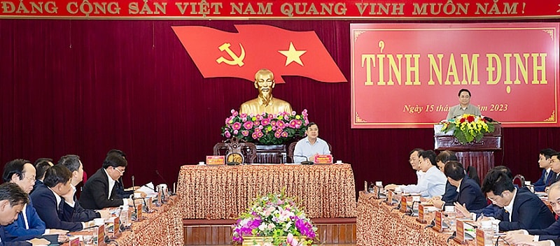 Thủ tướng Chính phủ Phạm Minh Chính về thăm và làm việc tại tỉnh Nam Định (ảnh báo Nam Định)