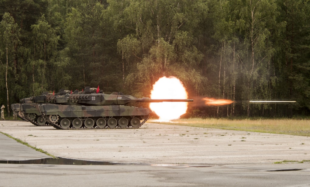 Xe tăng Leopard 2A6 Đức trong cuộc thi đấu tại thao trường Grafenwoehr năm 2018. Ảnh: US Army.