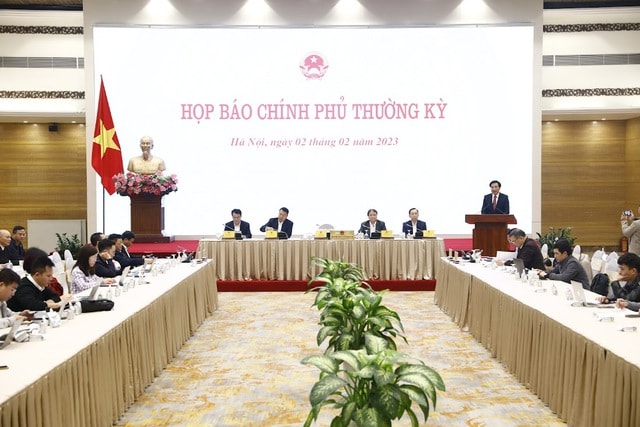 Họp báo Chính phủ tháng 1/2023