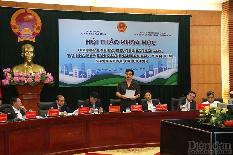 Hội thảo khoa học “Giải pháp xử lý, tiêu thụ bãi thải gyps tại nhà máy sản xuất phân bón DAP – Vinachem KCN Đình Vũ, Hải Phòng”