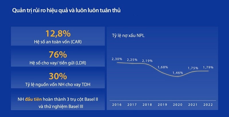 Một số chỉ số rủi ro chọn lọcp/Nguồn: Báo cáo quản trị của VIB