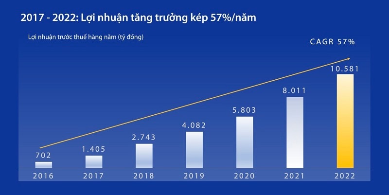 Tăng trưởng lợi nhuận hàng năm, 2017-2022br class=