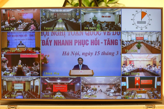 Hội nghị được tổ chức trực tiếp tại Trụ sở Chính phủ và trực tuyến với đầu cầu 63 tỉnh, thành phố trực thuộc Trung ương.